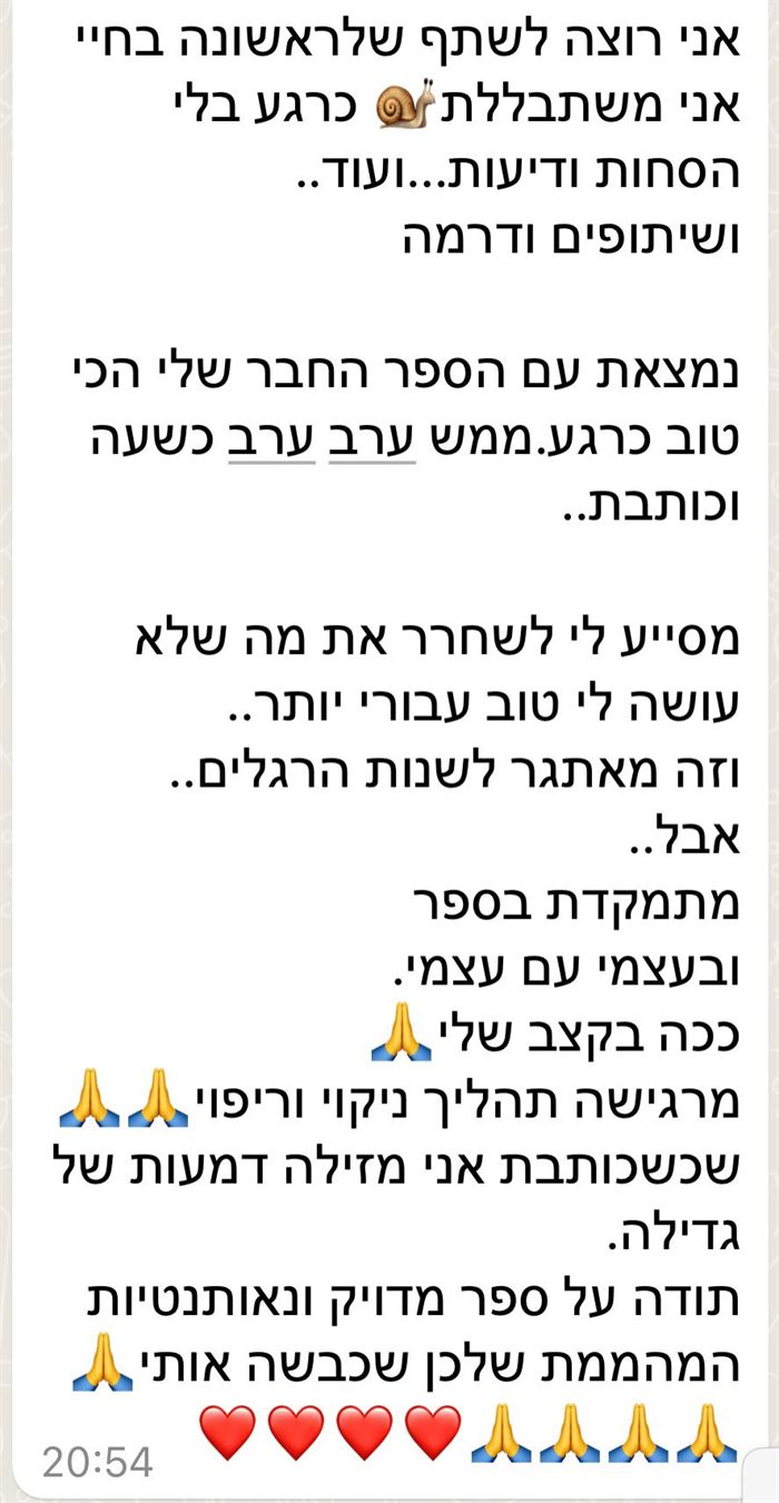 צילום מסך של ההודעה המקורית